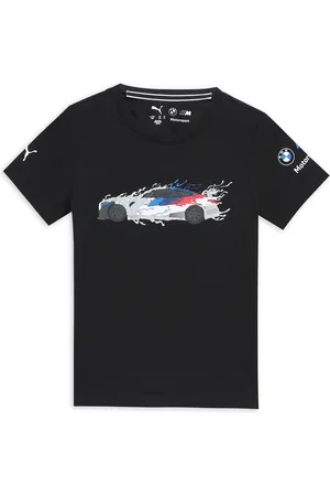 PUMA Kids BMW M Graphic Printed Cotton T-shirt