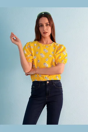 ONLY Women Floral Printed Fitted Crop Top