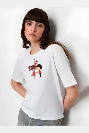 Moda Rapido Women Graphic Printed Round Neck Cotton Oversized T-shirt