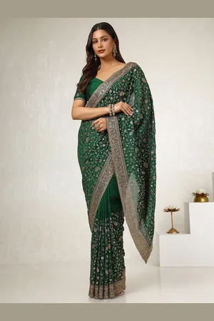 Soch Embellished Beads and Stones Tussar Saree