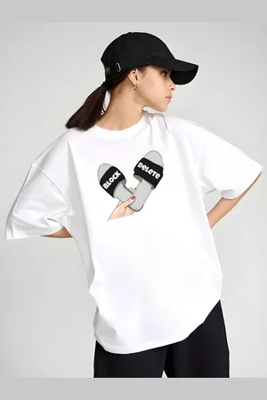 DressBerry Women Graphic Printed Round Neck Cotton Oversized T-shirt