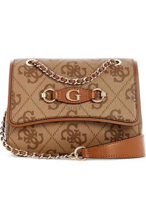 Guess Women Brand Logo Printed Structured Shoulder Bag