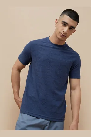 Lifestyle Men Solid Round Neck Cotton Slim Fit T-shirt