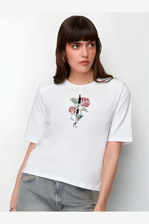 Moda Rapido Women Graphic Printed Round Neck Cotton Oversized T-shirt