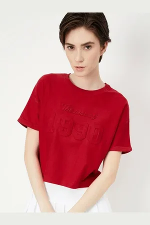 Max Collection Women Typography Printed Round Neck Cotton T-shirt