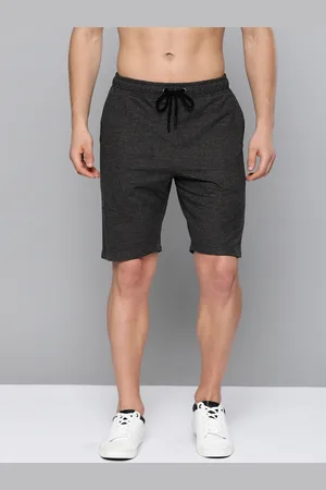 HARVARD Men Charcoal Grey Pure Cotton Solid Regular Fit Shorts