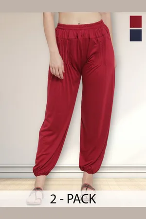 Jinfo Women Pack Of 2 Solid Mid-Rise Loose-Fit Patiala