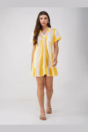 HERE&NOW Women Striped A-Line Mini Dress