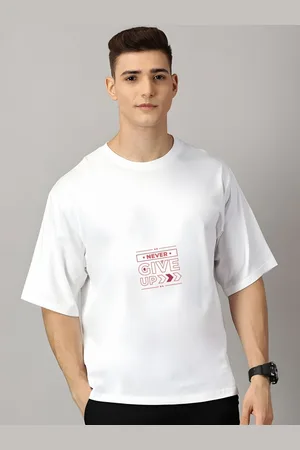Moda Rapido Men Typography Printed Round Neck Cotton Oversized T-shirt