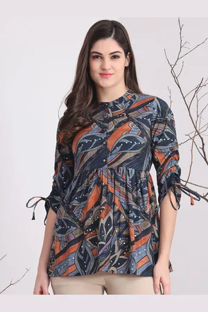 Claura Women Abstract Printed Peplum Top