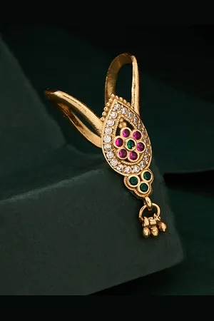 ATIBELLE Gold Plated Cubic Zirconia Stones Studded Finger Ring