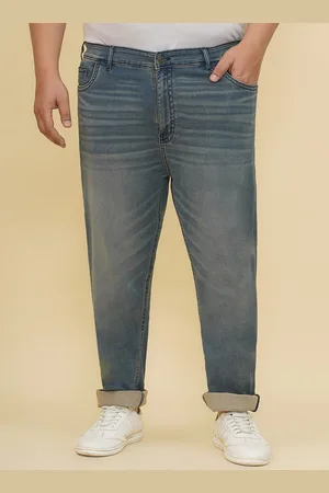 John Pride Men Plus Size Light Fade Regular Fit Stretchable Jeans