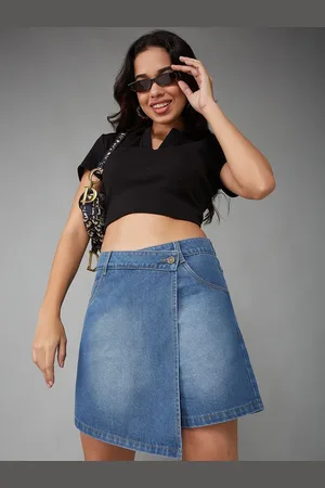 DOLCE CRUDO High-Rise Denim Skorts