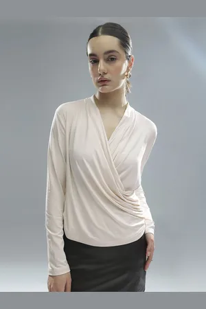 H&M Women Full Sleeve Wrap Jersey Top