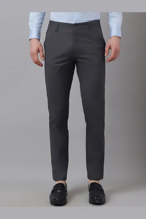 Richlook Men Textured Smart Slim Fit Cotton Formal Trouser