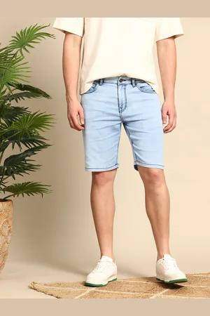Mast & Harbour Men Slim Fit High-Rise Denim Shorts