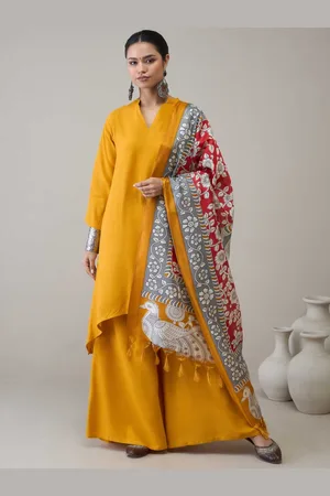 InWeave Women Regular Kurta with Palazzos & With Dupatta