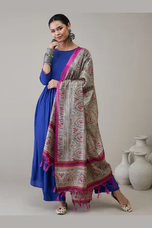 InWeave Women Empire Kurta with Trousers & With Dupatta
