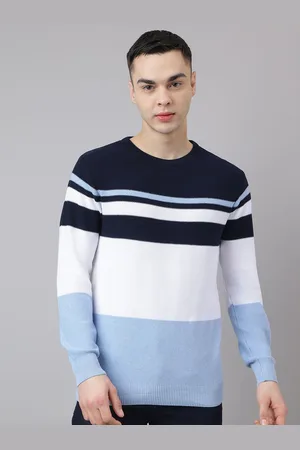 Richlook Men Striped Woollen Pullover