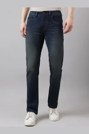 Richlook Men Comfort Slim Fit Mildly Distressed Light Fade Stretchable Jeans