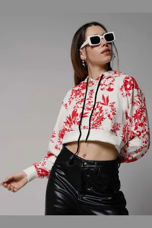 DressBerry Women Printed Hooded Sweatshirt
