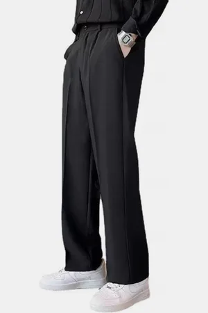 HERE&NOW Men Relaxed Straight Leg Straight Fit High-Rise Corduroy Trousers