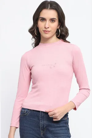 MADAME Women High Neck Fitted Top