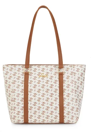 LAVIE Women Typography Printed Structured Leather Shoulder Bag