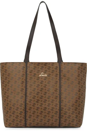 LAVIE Women Typography Printed Structured Leather Shoulder Bag