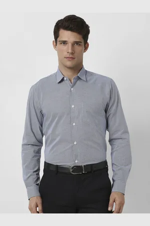 Peter England Men Slim Fit Spread Collar Micro Ditsy Printed Cotton Formal Shirt