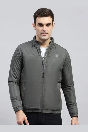 Rock.it Men Mock Collar Solid Casual Lightweight Bomber Jacket
