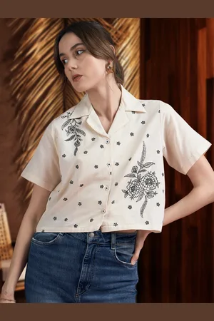 DressBerry Women Comfort Floral Printed Cotton Casual Shirt