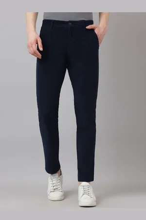 Richlook Men Cotton Textured Smart Trouser