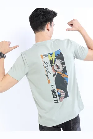 Ketch Men Sea Green Printed Slim Fit T-shirt