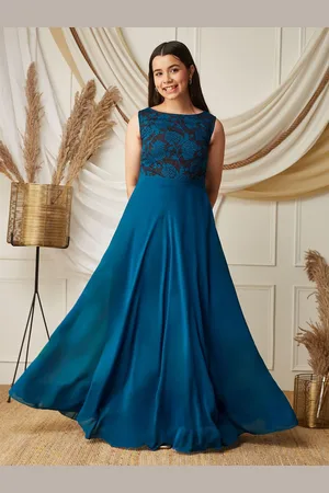 BAESD Girls Georgette Fit & Flare Maxi Dress