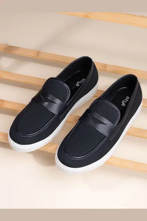 Styli Men Casual Slip On Loafers with Faux Leather Details
