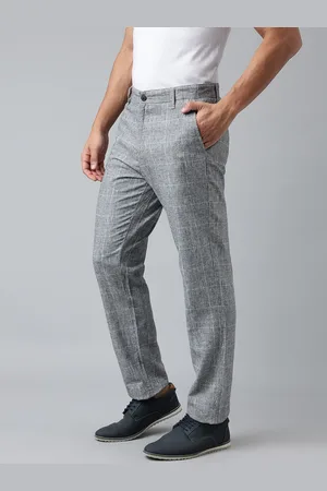 Richlook Men Checked Smart Slim Fit Trousers