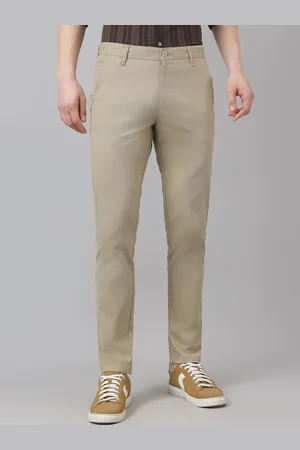 Richlook Men Textured Smart Fit Mid-Rise Trousers