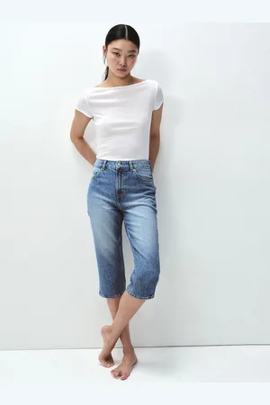 H&M Slim Straight High Capri Jeans