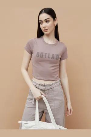 Lifestyle Women Typography Printed Round Neck Cotton T-shirt