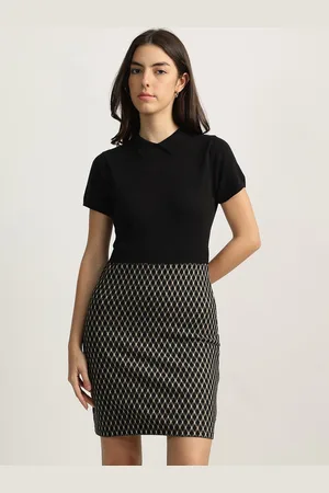 ICONIC Women Colourblocked Bodycon Mini Dress