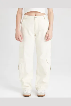 DeFacto Women Cotton Mid-Rise Regular Fit Cargos Trousers