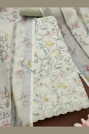 Soch Floral Embroidered Sequinned Linen Unstitched Dress Material