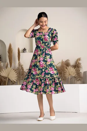 DressBerry Women Floral Printed Fit & Flare Dress