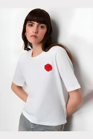 Moda Rapido Women Graphic Printed Round Neck Cotton Oversized T-shirt