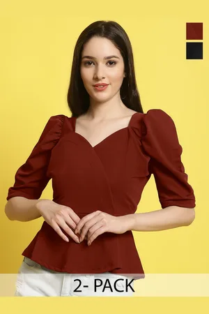 Metronaut Womens Sweetheart Neck Crop Top