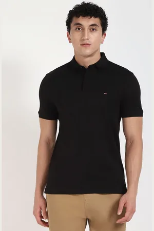 Tommy Hilfiger Men Solid Polo Collar Cotton T-shirt