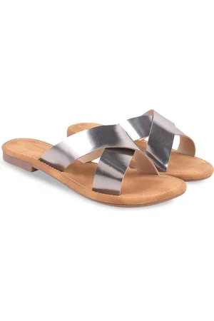Shoetopia Girls Embellished Open Toe Flats