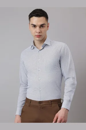 Richlook Men Comfort Fit Spread Collar Micro Ditsy Printed Cotton Formal Shirt