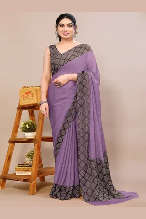 Kalini Women Printed Saree with Unstitched Blouse